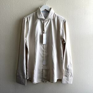 Denim & Flower Beige Button Down Shirt Large